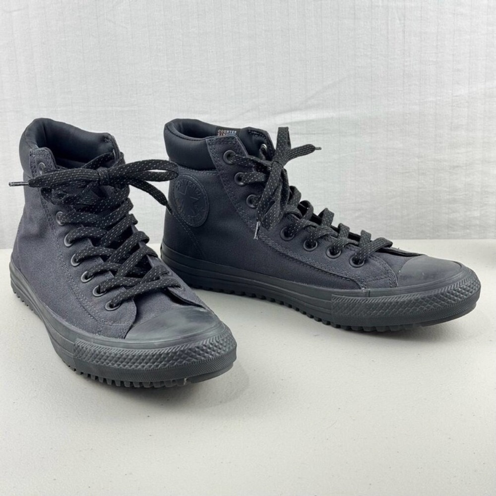 Converse Men’s ‘Counter Climate’ Reflective Gray and Black High Top Sneakers